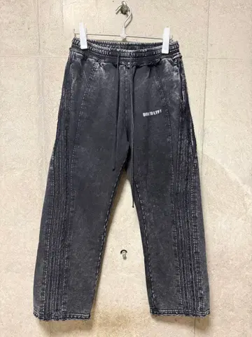 VINTAGE SWEAT WIDE LINE PANTS - BLACK