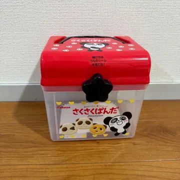 Kabaya 사쿠사쿠 판다 수납 박스 소품함 빨간색