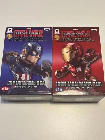 월드 컬렉터블 피규어 PREMIUM 아이언맨 & 캡틴 아메리카