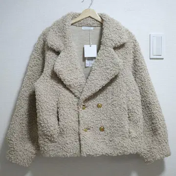 TITTY&CO. 더블 브레스트 보아 자켓 베이지