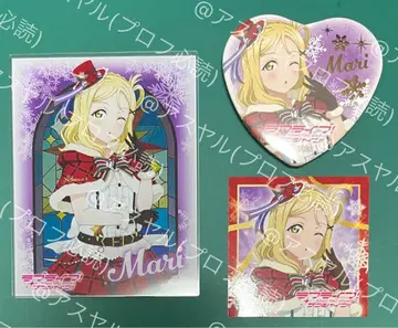 러브 라이브! 선샤인!! Xmas 페어 캔뱃지, 카드, 스티커 마리