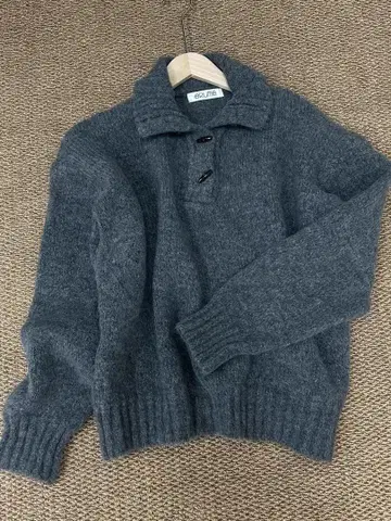 다크 그레이 울 혼방 풀오버