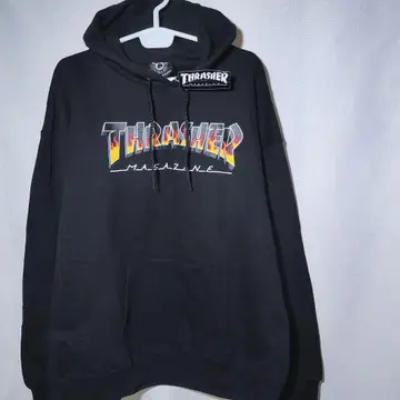 새상품 후드티 XL 트레셔 불꽃 로고 스케이트보드 풀오버 속기모