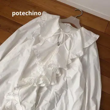 [potechino] 프릴 블라우스 포테치노