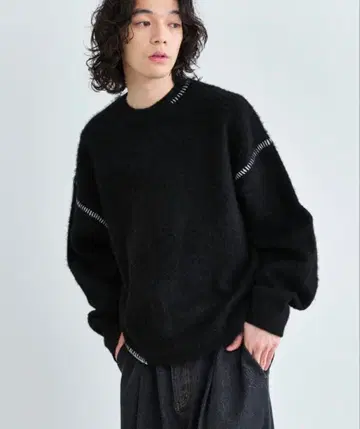 [ SINSS ] 빈티지 스타일 핸드 스티치 니트