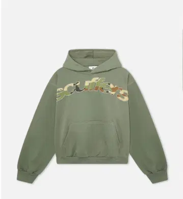 [ 완판 S 사이즈 ] scuffers 후드 부착 후드티 올리브 그린