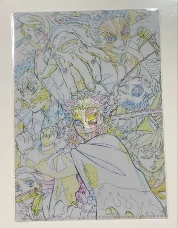 귀멸극장 애니메이션 원화집 표지 디자인 클리어 파일