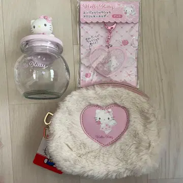 헬로키티 파우치 키링 세트