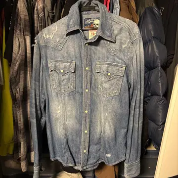 True Religion 데님 블루 M 사이즈 셔츠