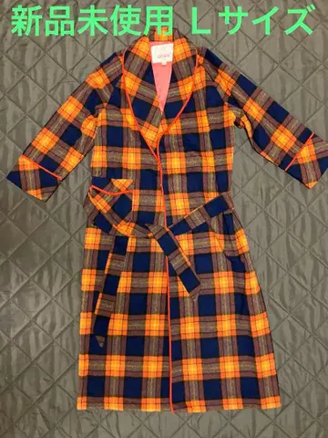 미사용 새상품 쇼와 레트로 가운 포켓 부착 L 사이즈