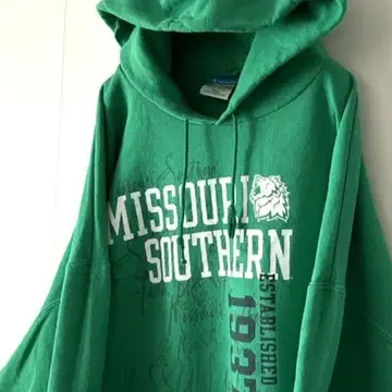 챔피온 미주리 맨투맨 후드티 2XL 그린 녹색 구제 의류