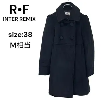 R F INTER REMIX R F 롱 코트 38 블랙 세련된