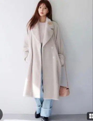 SNIDEL 샤기 코쿤 코트 BEG