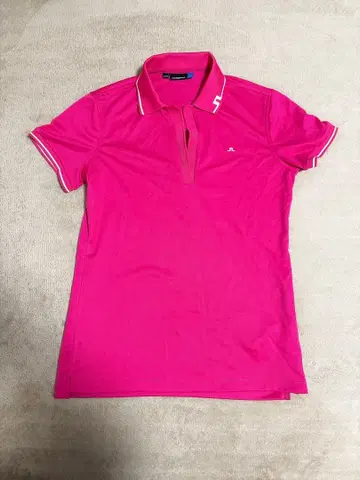 새상품급 J.LINDEBERG 핑크 피케 셔츠