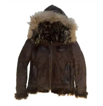 pbd sheep skin leather fur jacket