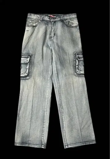 90s 빈티지 워시드 카고 데님 팬츠