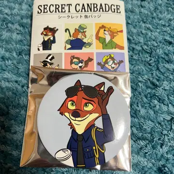 디즈니 시크릿 캔뱃지 주토피아 닉 경찰관 새상품 캔뱃지