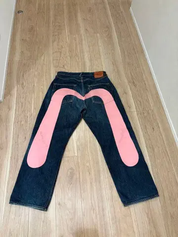 NO.2 핑크 패치 데님 팬츠