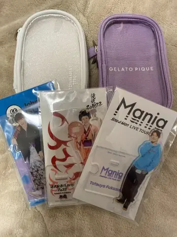 후카사와 타츠야 아크릴 스탠드 3점과 파우치 세트