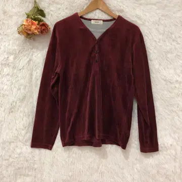 파모크 헨리넥 코듀로이 상의 [ L ] 긴팔 보르도