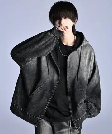 welise x 이누카이 쿄 더블 지퍼 후드티