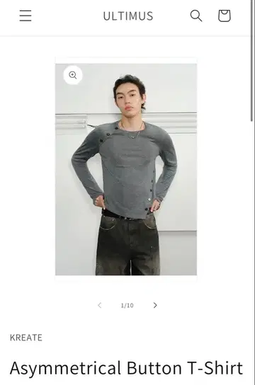 [ 새상품급 ] ULTIMUS KREATE Button T-Shirt