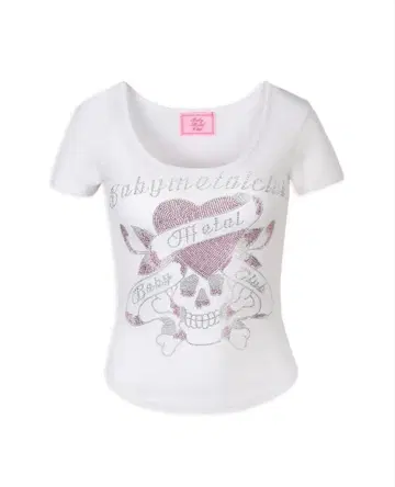 babymetalclub twinkleskullt 화이트 티셔츠