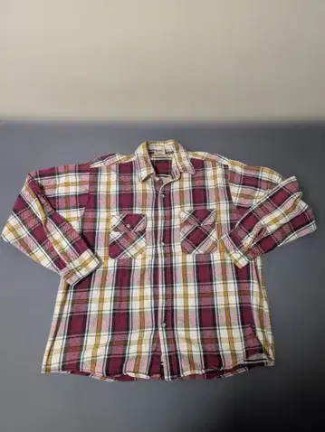 90s FIVE BROTHER 체크 무늬 플란넬 셔츠 XL