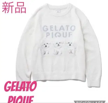 새상품 젤라또피케 모티브 자카드 풀오버 비숑 프리제 이번 시즌
