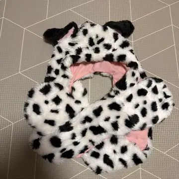 디즈니 101마리 강아지 후드 일체형 머플러