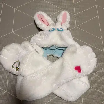 디즈니 머플러 캡 앨리스 화이트 토끼 팬캡 장갑 머플러