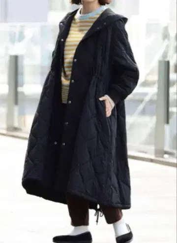 BEAMS BOY 나일론 퀼팅 후드 모즈 코트