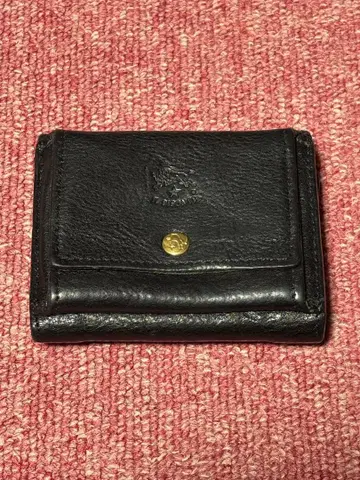 일비종떼 3단 폴더형 가죽 지갑 블랙 컬러