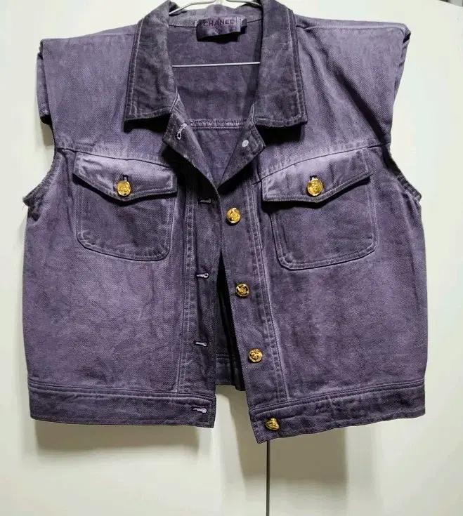 Sha Purple Denim Vest