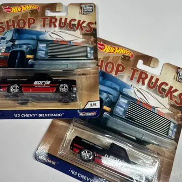 핫휠 샵 트랙스 83 쉐비 실버라도 2대 세트