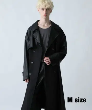 M 사이즈 트렌치코트 가죽 절개 트렌치코트(HARE)