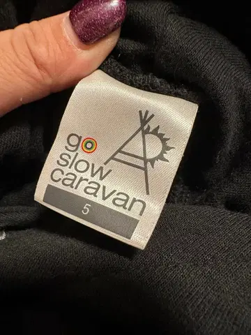 고 슬로우 카라반 후드 부착 자켓 사이즈 5 네이비