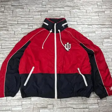 90s 인디애나 대학 나일론 자켓 칼리지 로고 IU 빈티지