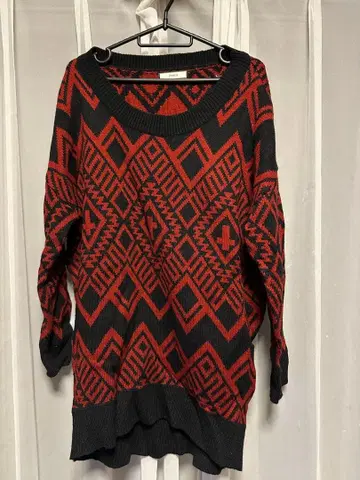 jouetie 기하학 패턴 오버 사이즈 니트