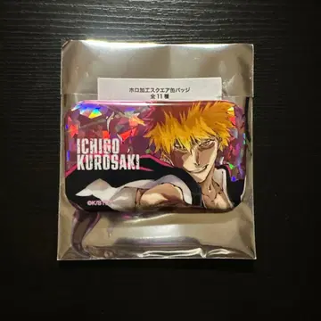 BLEACH 홀로 가공 스퀘어 캔뱃지 쿠로사키 이치고