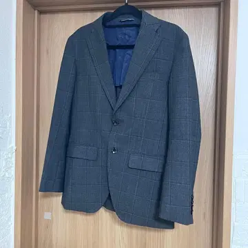 컨디션 최상 카페 소호 테일러드 자켓 체크 네이비 M 남성용