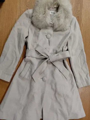 Xmiss 키스미스 퍼 카라 부착 코트