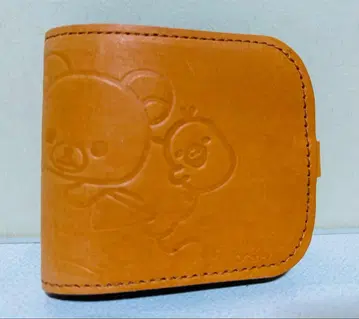 리락쿠마 천연 가죽 접이식 지갑