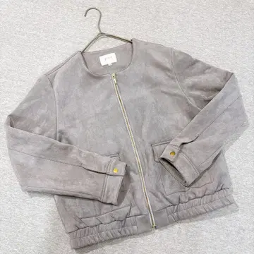 그로브 마쉬멜로우 터치 노카라 자켓 새상품급 그레이 M 사이즈 그레이