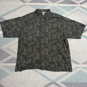 Slazenger 반팔 셔츠 L 블랙/화이트 기하학 패턴