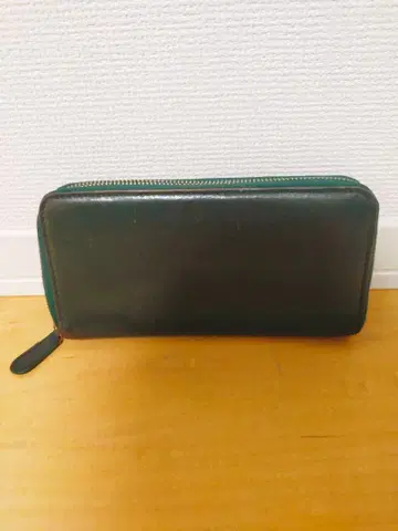 다크 그린 가죽 장지갑