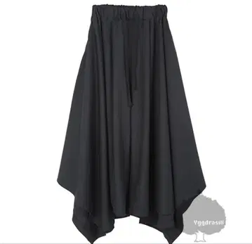 하카마 팬츠 와이드 하의 블랙