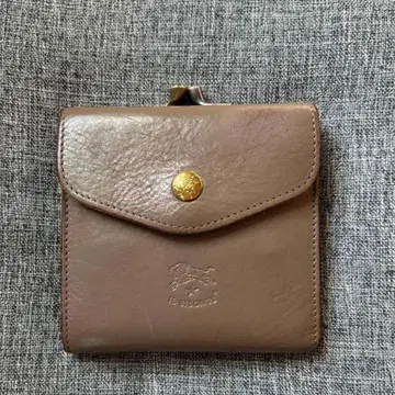 일비종떼 브라운 가죽 접이식 지갑