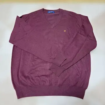 Golden Bear 버건디 V넥 니트