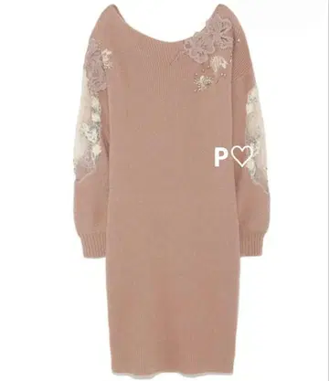 스나이델 레이스 자수 니트 원피스 Snidel